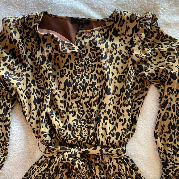 J Crew leopard pleated skirt dress perfect condition! - Picture 4 of 12